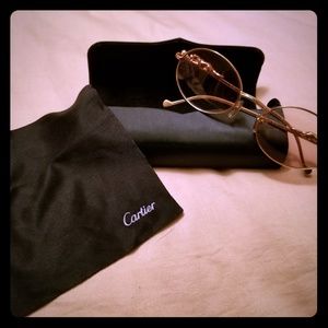 Authentic Gold framed panther Cartier glasses